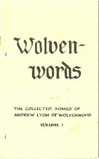 Wolvenwords Volume  I Cover